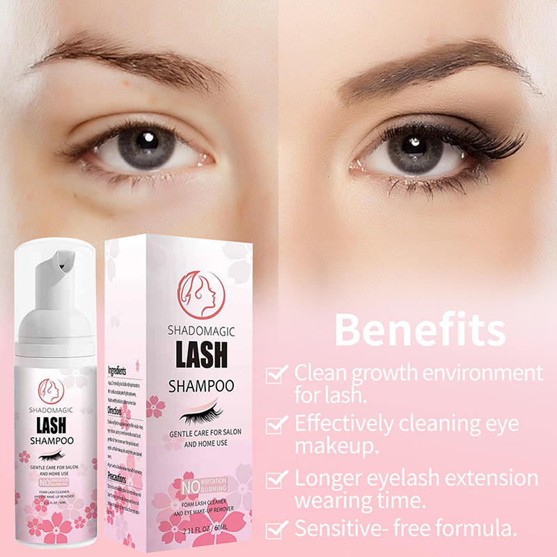Eyelash Extension Foam Cleanser - 【A】60ML Fast Cleaning Lash Shampoo For