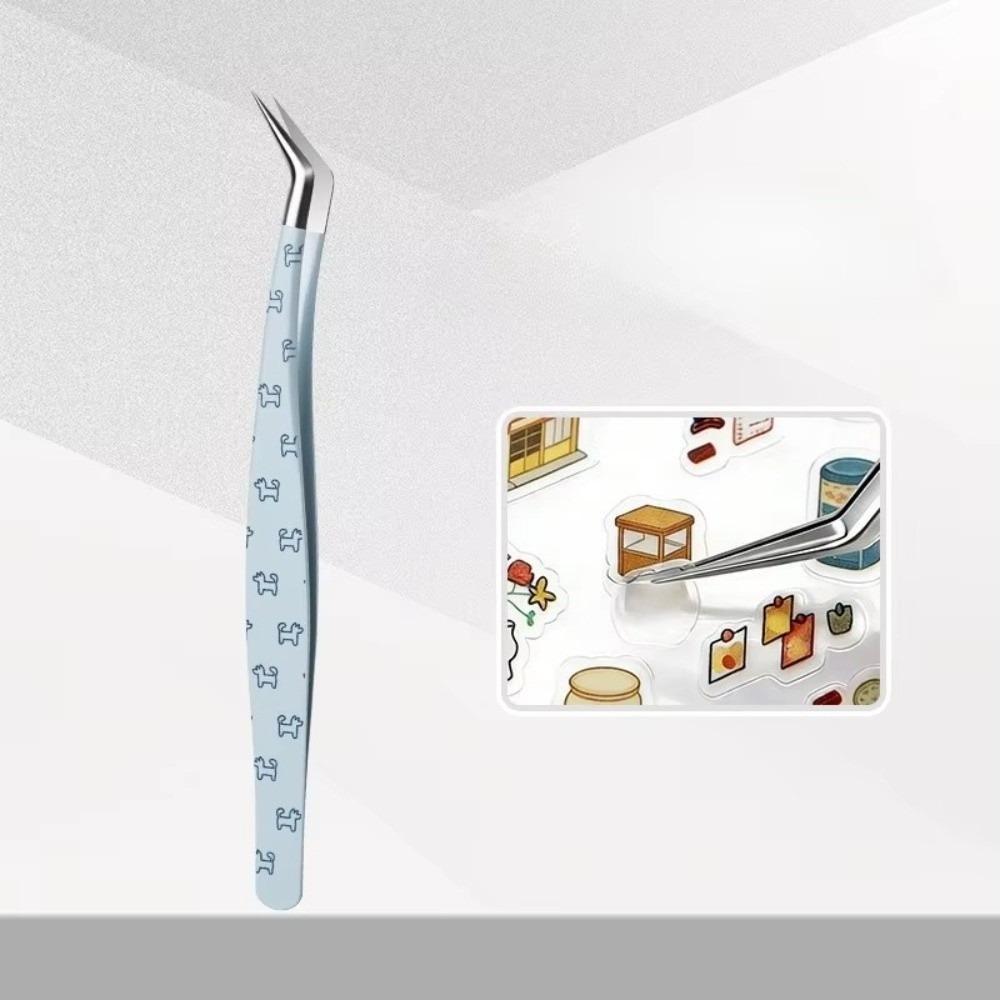 Lash Mapping Sticker - Stainless Steel Curved Stickers Tweezers High