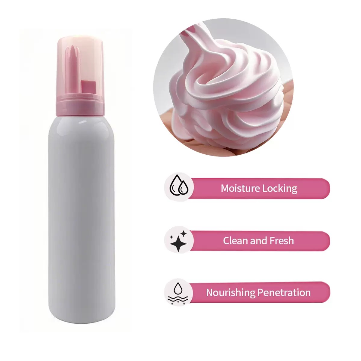 Eyelash Extension Foam Cleanser - Customized Whipped Lash Shampoo Pink Foam