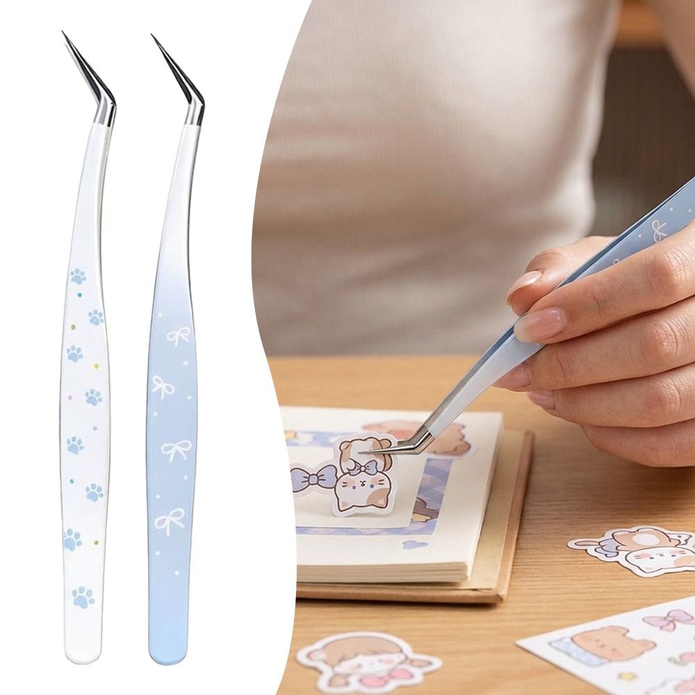Lash Mapping Sticker - Stainless Steel Curved Stickers Tweezers High