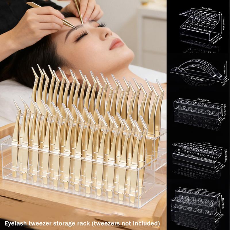 Eyelash Extension Course - Tweezers Storage Box Multi-Holes Holder Eyelashes