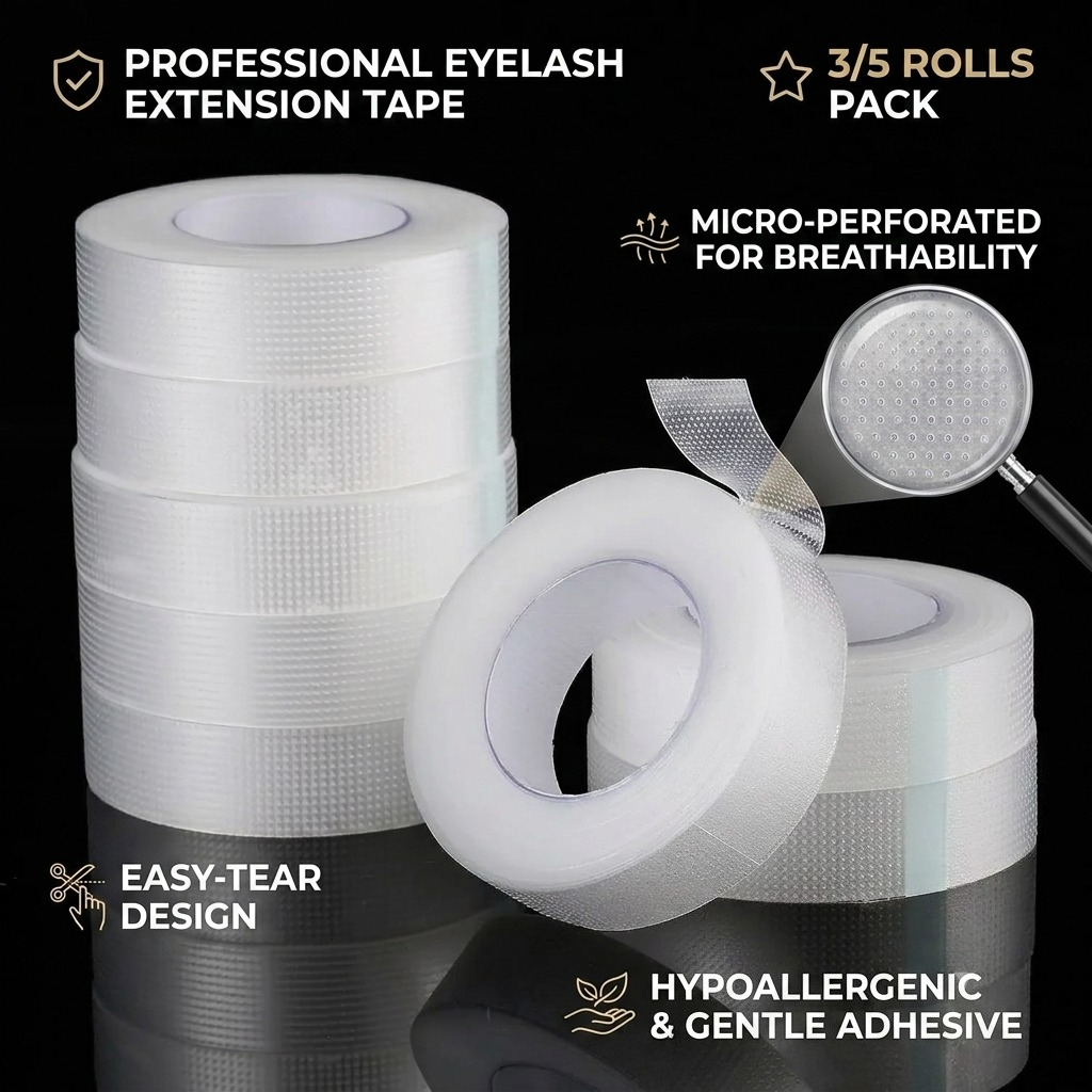 Tape Breathable Lash - 3/5 Rolls PE Lash Tape Breathable
