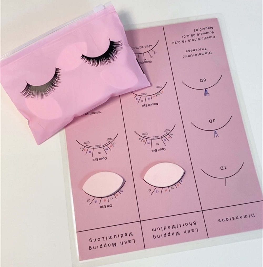Lash Mapping Sticker - Beginner Lash Map Chart Wispy Lashes