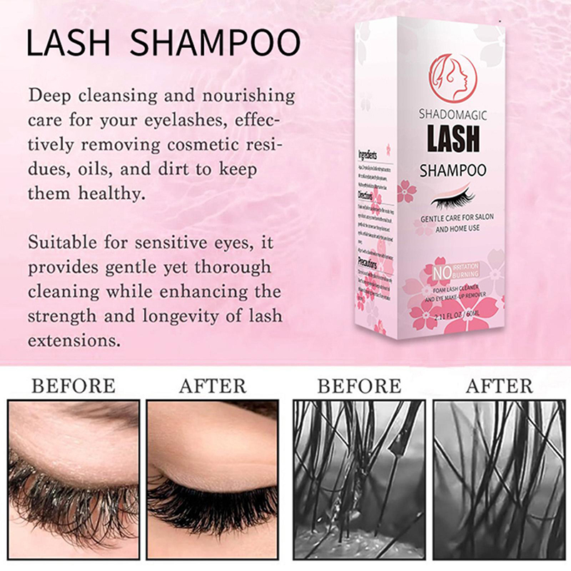 【A】60ML Fast Cleaning Lash Sha - Eyelash Extension Foam Cleanser 评论和价格