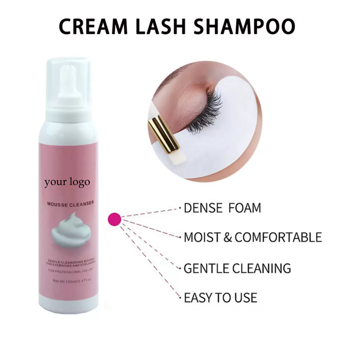 Customized  Whipped Lash Shamp - Eyelash Extension Foam Cleanser 评论和价格