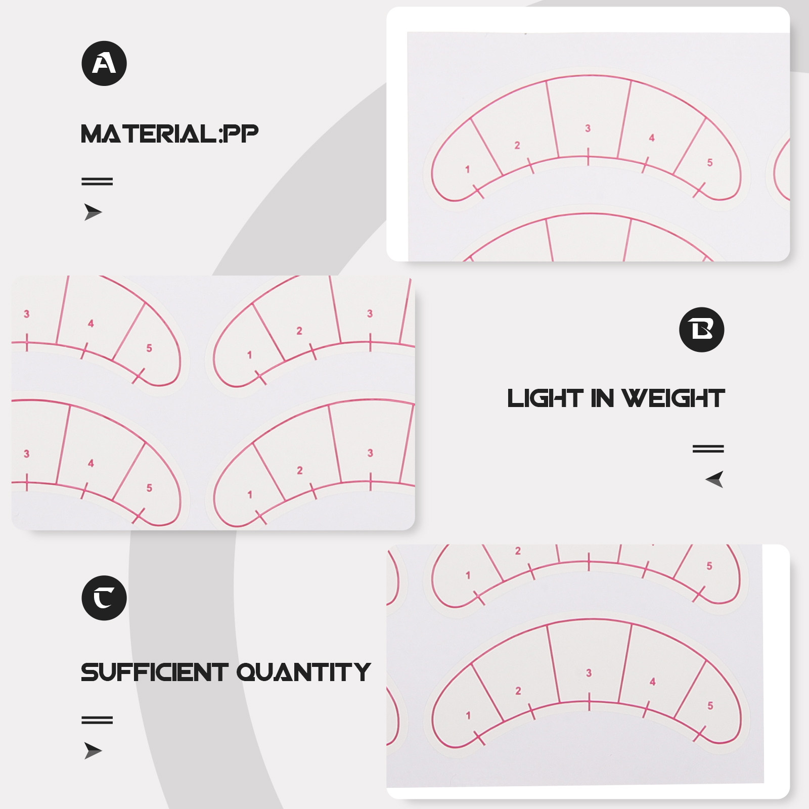 3 Bags Eyelash Extension Pads  - Lash Mapping Sticker 评论和价格