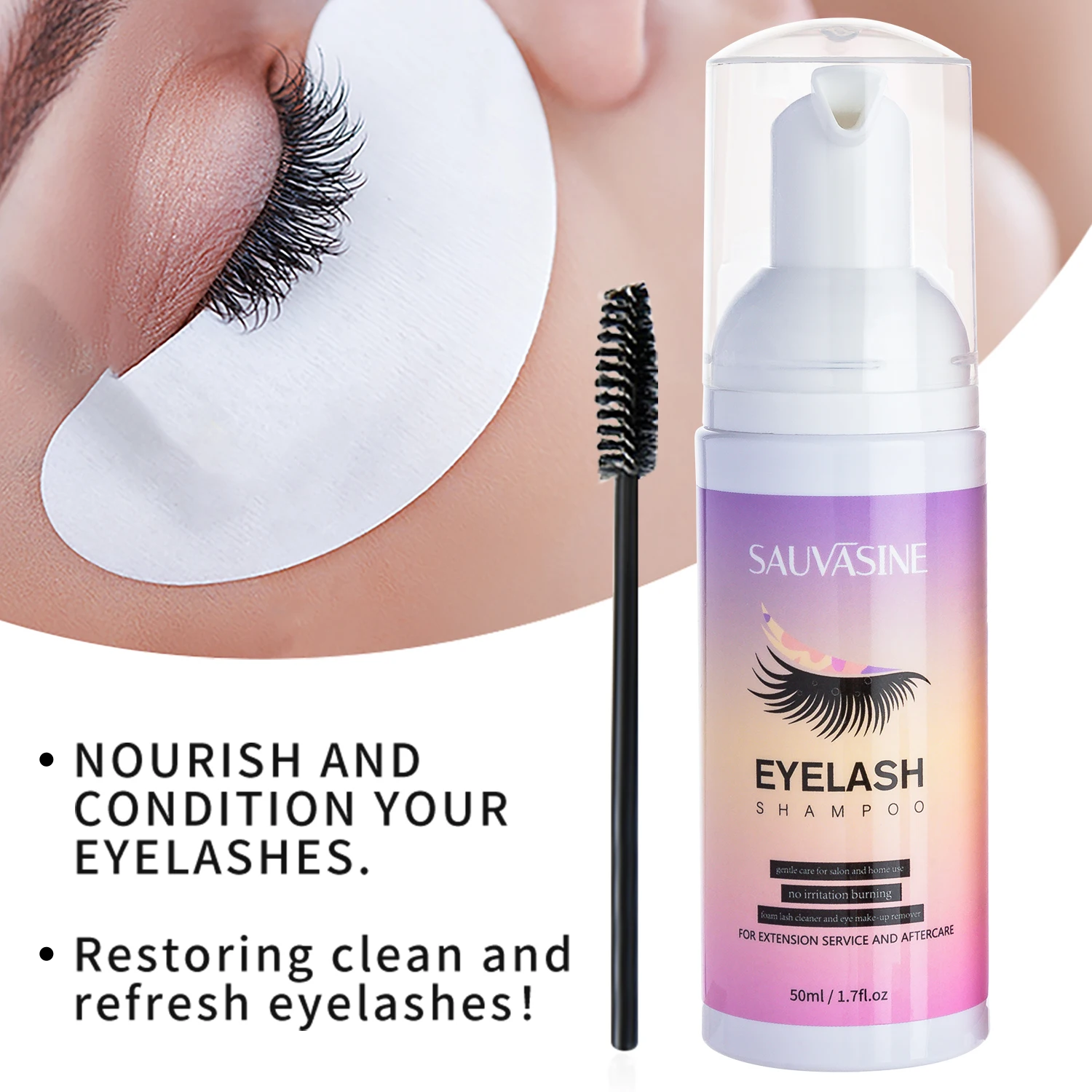 5/10PCS 50ML Eyelash Extension - Eyelash Extension Foam Cleanser 评论和价格