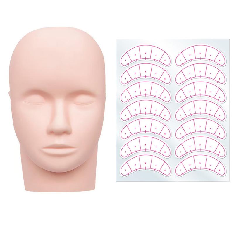 1pcs Training Head&10 sheet La - Lash Mapping Sticker 评论和价格