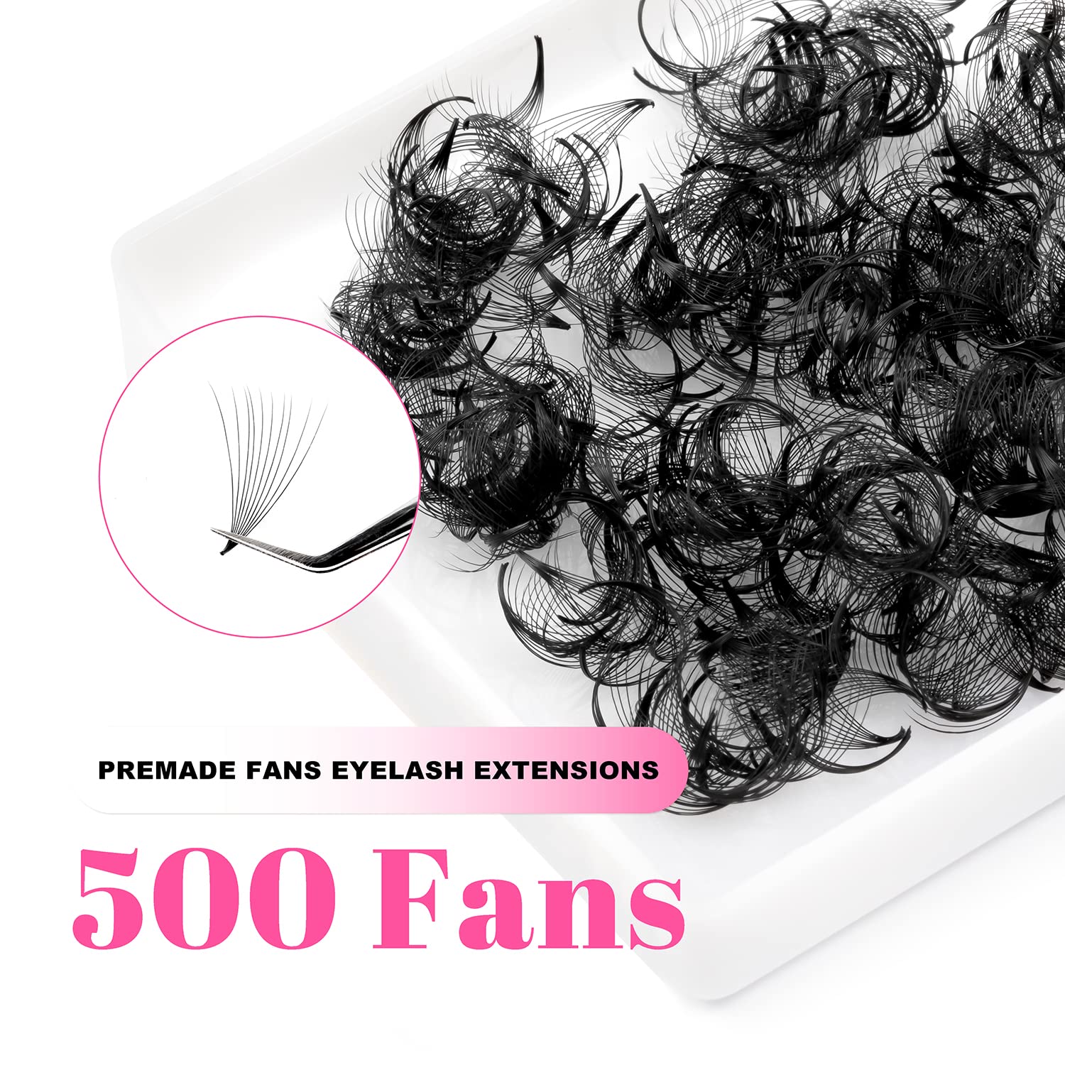 TDANCE 500Fans Pointy Base Loo - Eyelash Extension Medium 评论和价格