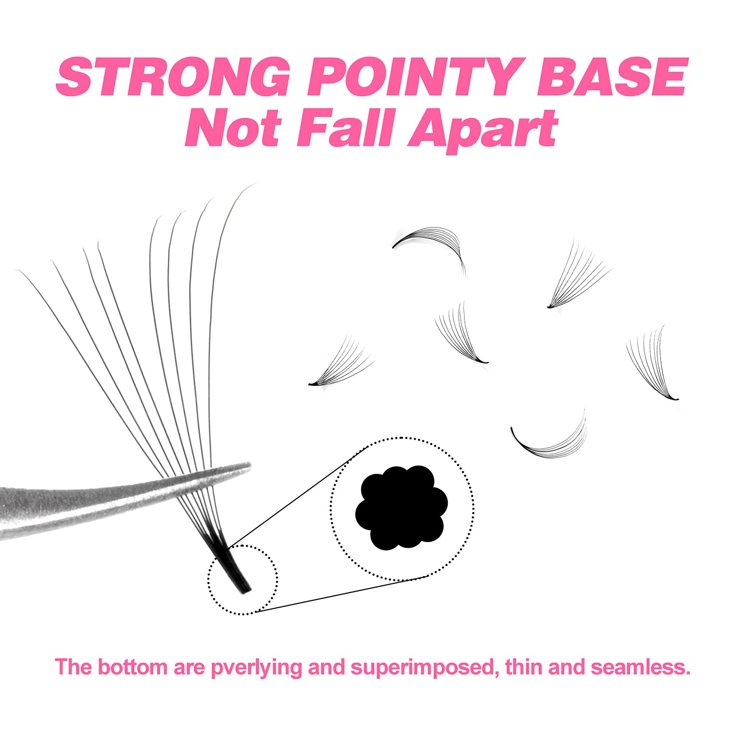 TDANCE 500Fans Pointy Base Loo - Eyelash Extension Medium 评论和价格