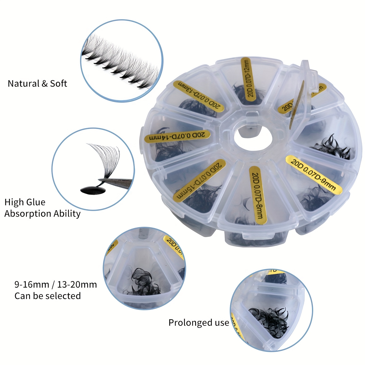 Sackvis 480 Fans Loose 8-15mm  - Eyelash Extension Medium 评论和价格