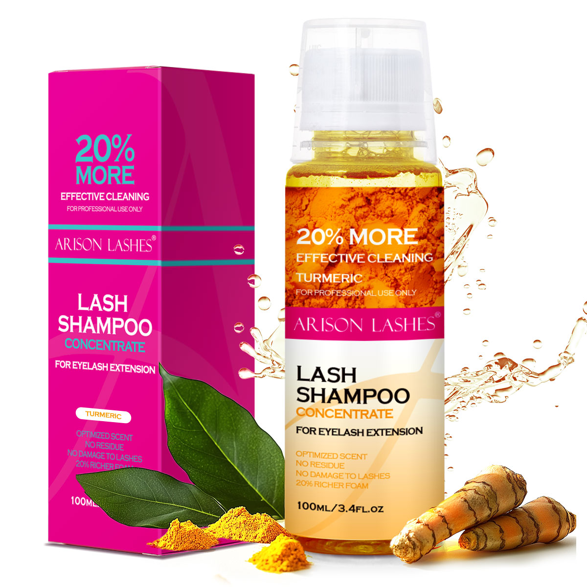 ARISON 100ml Lash Shampoo Conc - Eyelash Extension Foam Cleanser 评论和价格