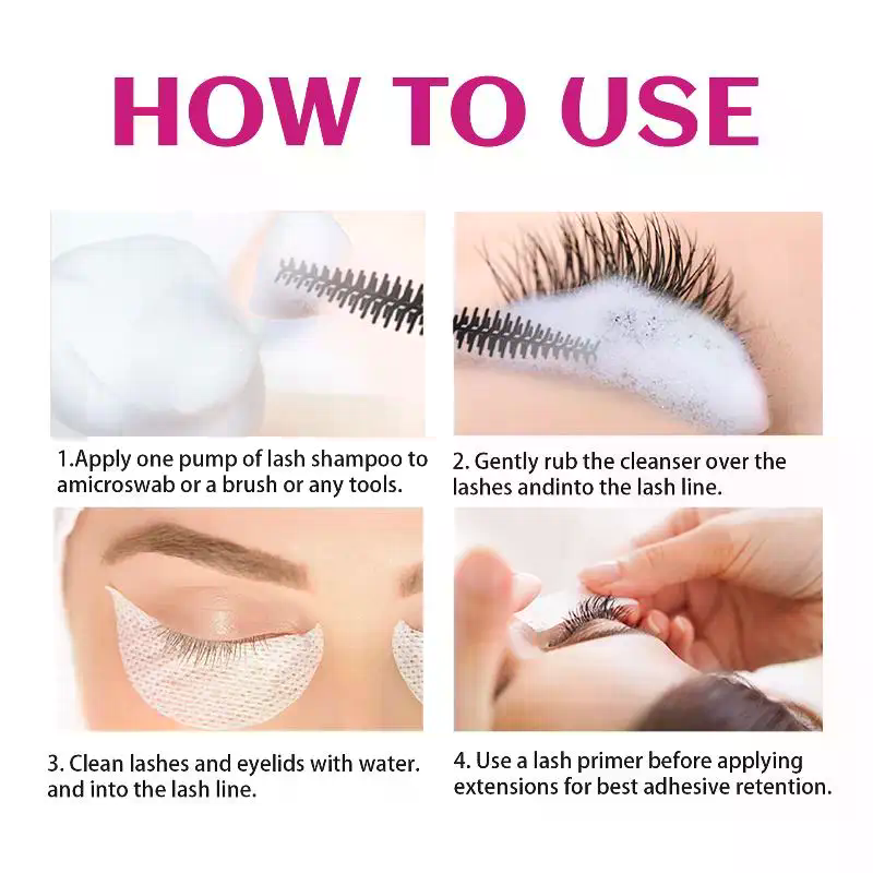 40ml Eyelash Extension Shampoo - Eyelash Extension Foam Cleanser 评论和价格