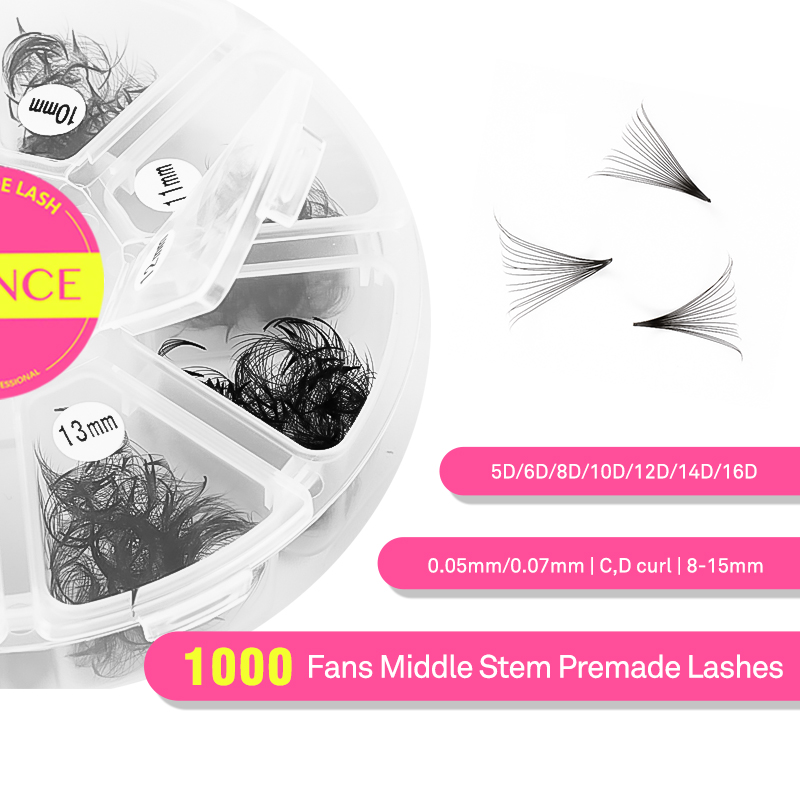 TDANCE 1000 Fans Loose Fan Mix - Eyelash Extension Medium 评论和价格